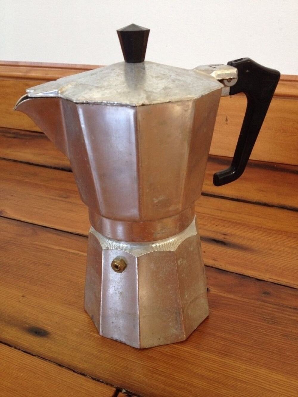 Vintage Italian Aluminum Stovetop Espresso Coffee Maker Percolator